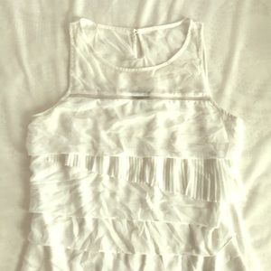 Express layered white sleeveless shirt